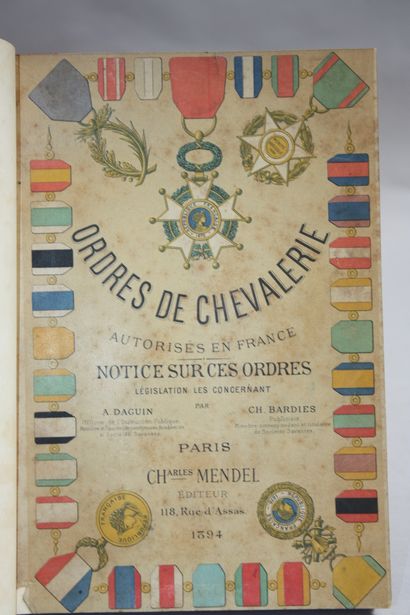 DAGUIN (A.) BARDIES (Ch.). Orders of chivalry...