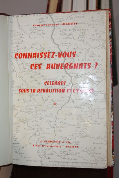 [AUVERGNE]. 13 volumes reliés : 
Manry, Clermont-Ferrand....