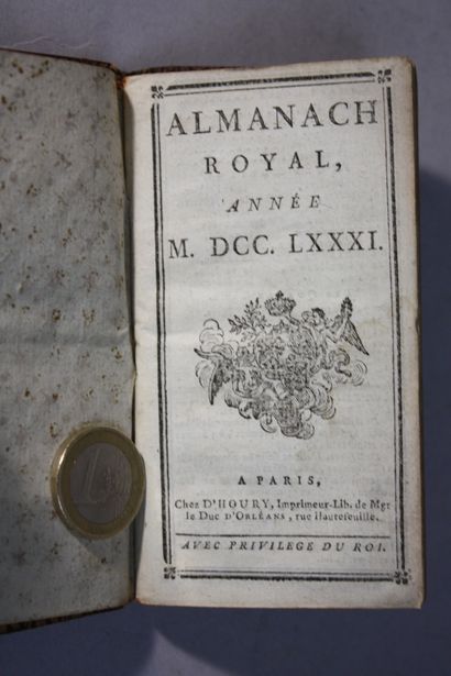 Almanach royal, année 1781.
P., D'Houry,...