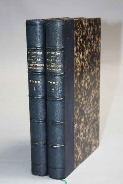 RIVIERE. Histoire des institutions de l'Auvergne,...