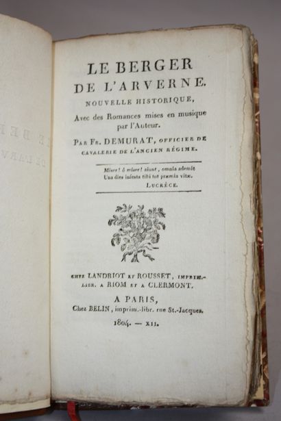 MURAT (François de). Le berger de l'Arverne....