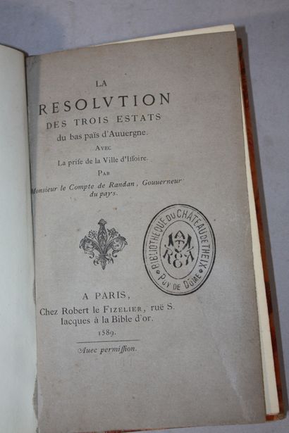 La Résolution des Trois Estats du bas païs...