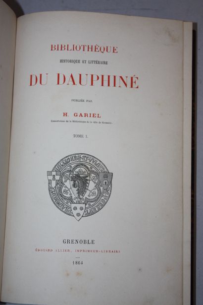 [DAUPHINE]. 3 volumes. 
GARIEL (Hyacinthe)....