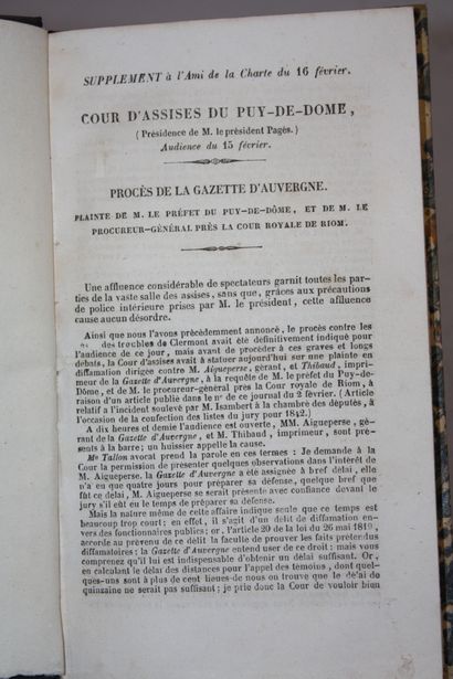 [TRIAL OF THE GAZETTE D'AUVERGNE]. 
Compte-rendu...