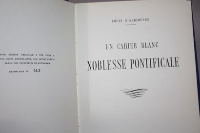 [NOBLESSE].
ALBIOUSSE (Louis d'). Un cahier...