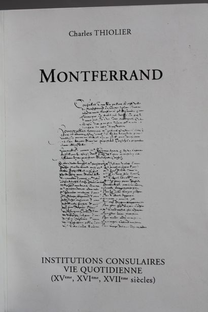 [AUVERGNE -MONOGRAPHIES]. 5 volumes :
PAUL...