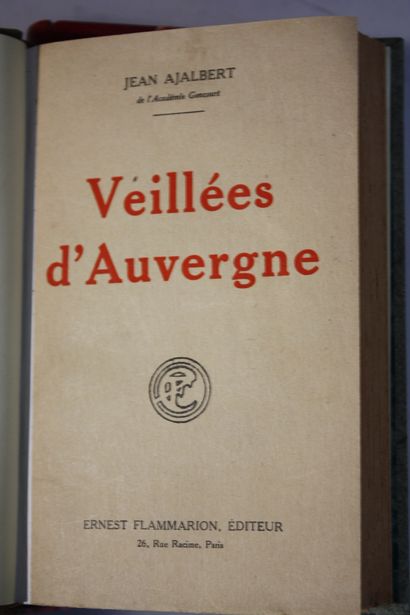 [AUVERGNE LITTERATURE]. 13 volumes reliés.
Margerit,...