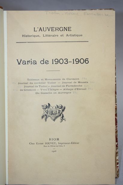 ROUX (Emile). Documents et notes pour servir...