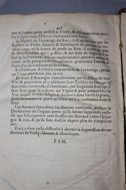 CORTIGIER. Recueil contenant l'édit de création...