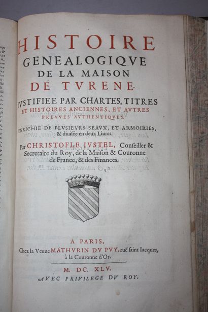 JUSTEL Ch.). Histoire généalogique de la...