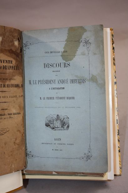 [AUVERGNE VARIA]. 2 forts vol. in-8. Demi-basane...