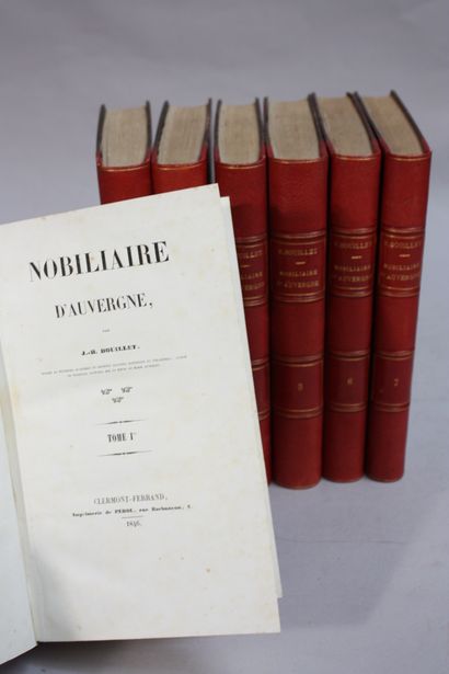 BOUILLET (Jean-Baptiste). Nobiliaire d'Auvergne....