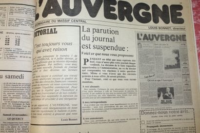L’AUVERGNE. L’hebdomadaire du Massif Central....