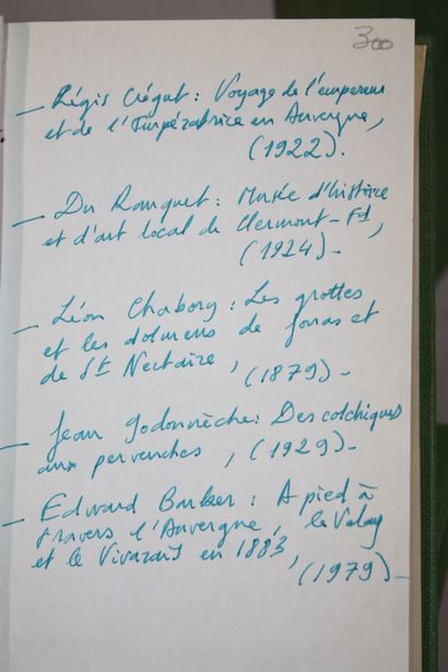 [AUVERGNE DIVERS]. 11 pièces réunies en 3...