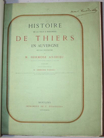 ANDRIEU (Hermose) - TARDIEU (Ambroise). Histoire...