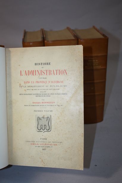 BONNEFOY. Histoire de l'administration civile...