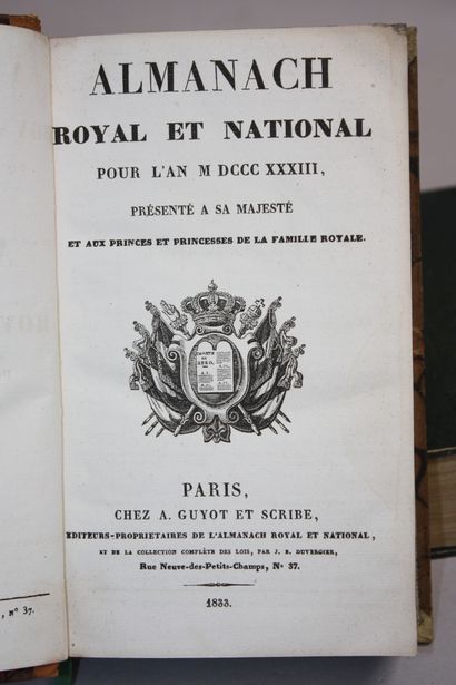 Almanach royal et national pour l'an 1833...