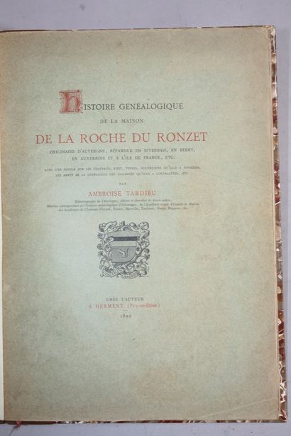 TARDIEU (A.). Histoire généalogique de la...