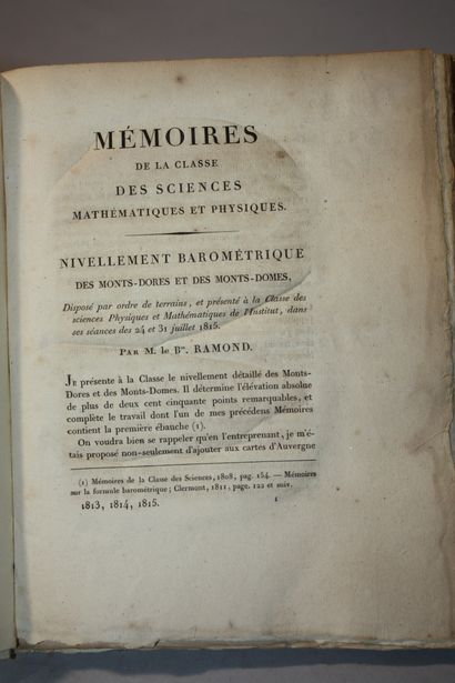 RAMOND DE CARBONNIERES. Nivellement barométrique...