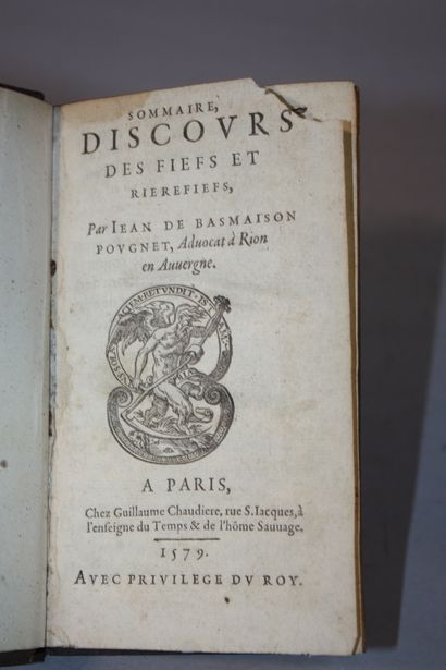 BASMAISON POUGNET. Sommaire, Discours des...