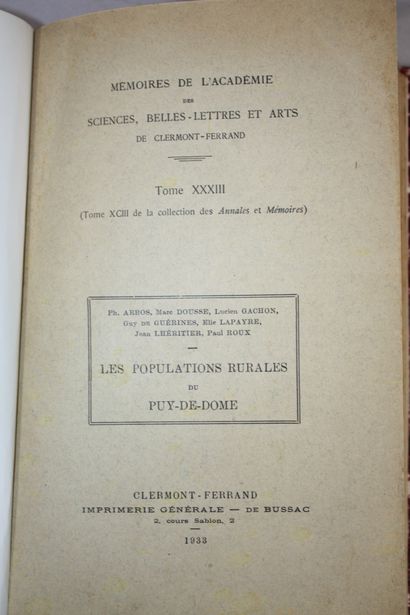 ROUX (Sous la direction de). Les populations...