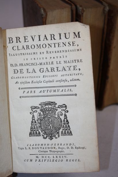 Breviarum Clarmontenses Le Maiste de La Garlaye....