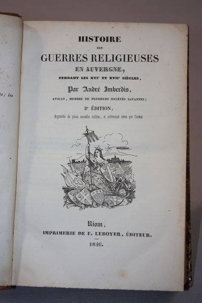 IMBERDIS (André). Histoire des guerres religieuses...