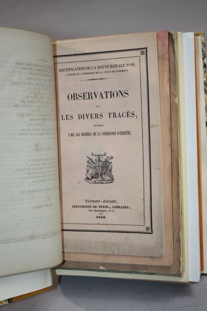 [AUVERGNE VARIA]. 2 forts vol. in-8. Demi-basane...