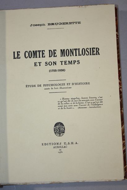 BRUGERETTE (Joseph). Le comte de Montlosier...