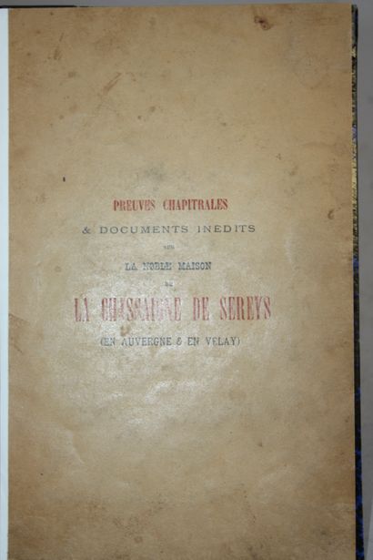[GRELET DE LA DEYTE (E.)]. Preuves chapitrales,...