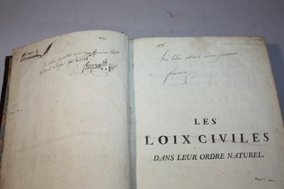 DOMAT. Les lois civiles dans leur ordre naturel...