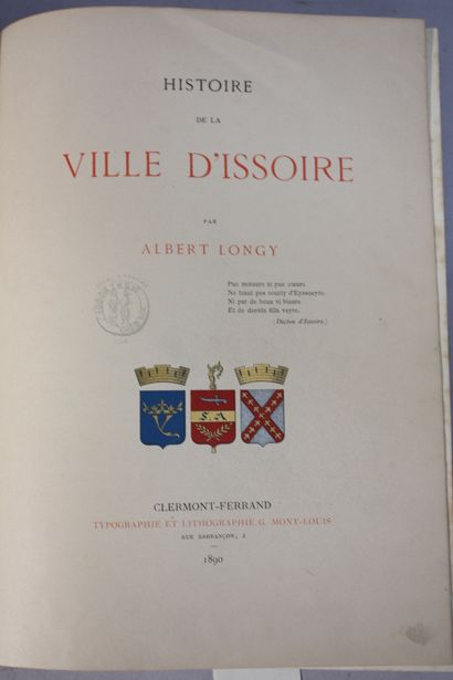 LONGY (Albert). Histoire de la ville d'Issoire....