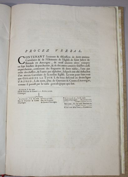 [BRIOUDE]. Procès-verbal de saint Louis à...