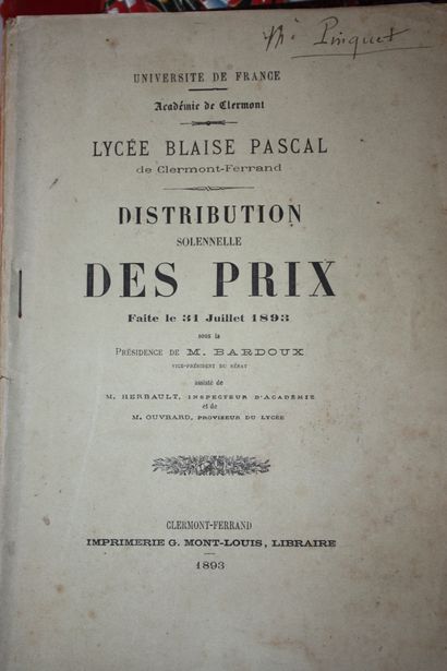[AUVERGNE]. Lot de 15 plaquettes reliées,...