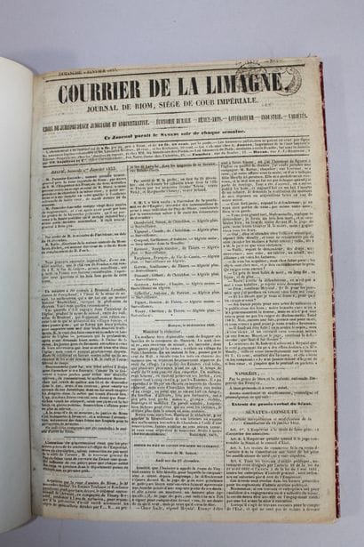 COURRIER DE LA LIMAGNE, journal de Riom....