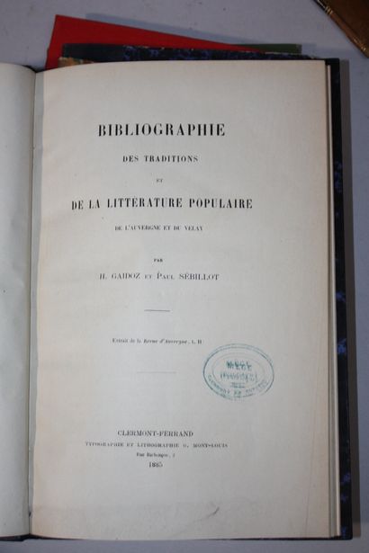 [AUVERGNE]. Lot de 15 plaquettes reliées,...