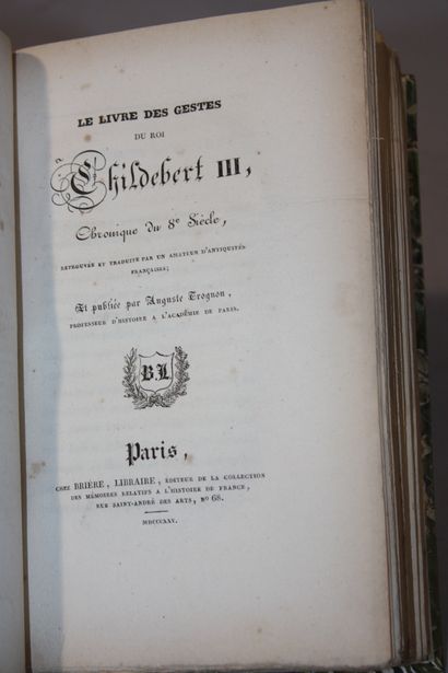 TROGNON (Auguste). Manuscrits de l'ancienne...