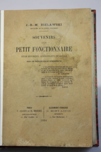 BIELAWSKI (J.-M.). Souvenirs d'un petit fonctionnaire....