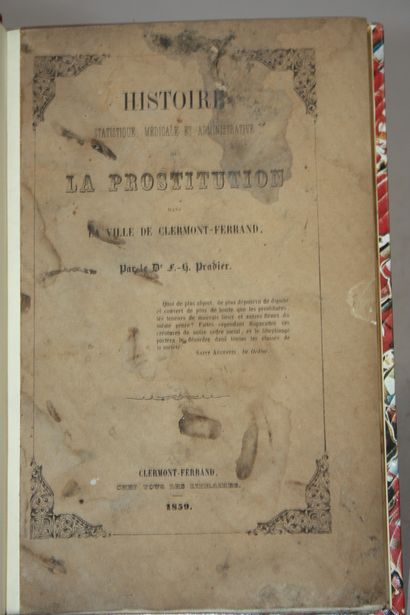 PRADIER (F.-H.). Histoire statistique, médicale...