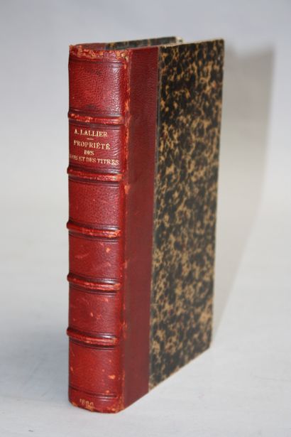 LALLIER (J. A.). De la Propriété des noms...