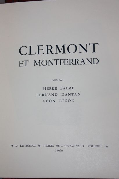 [AUVERGNE]. 13 volumes reliés : 
Manry, Clermont-Ferrand....