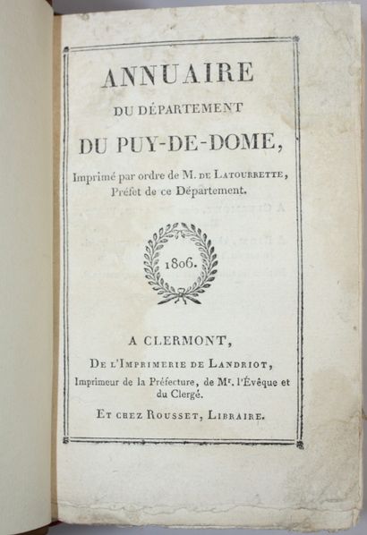 DIRECTORY OF THE PUY-DE-DOME DEPARTMENT....