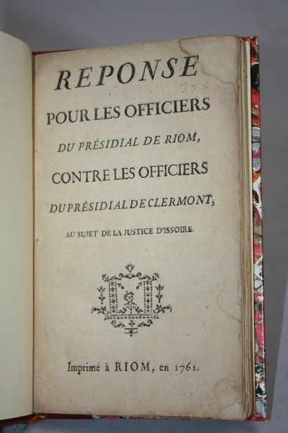 [CHABROL]. Réponse pour les officiers du...