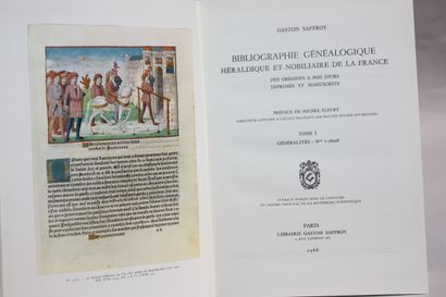 SAFFROY (Gaston). Bibliographie généalogique,...