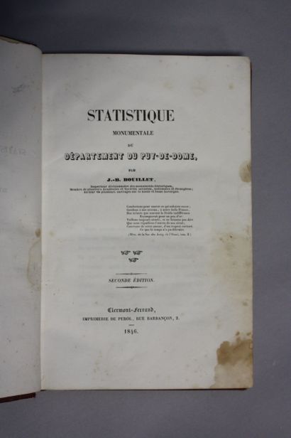 BOUILLET (J.- B.). Statistique monumentale...