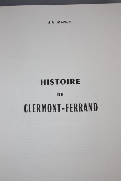 [AUVERGNE]. 13 volumes reliés : 
Manry, Clermont-Ferrand....