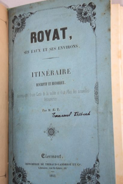 AUVERGNE. 3 in-8 volumes, full green, gray...