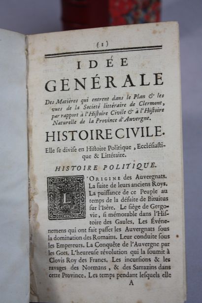[AUVERGNE - PIECES DIVERSES]. 2 volumes....