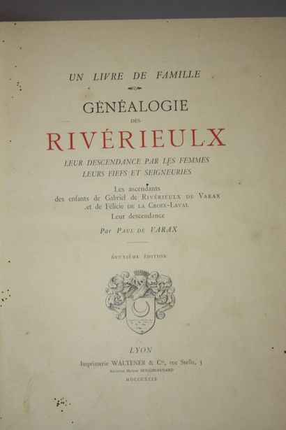 VARAX. « Le livre de famille. Généalogie...