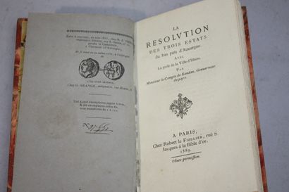 La Résolution des Trois Estats du bas païs...